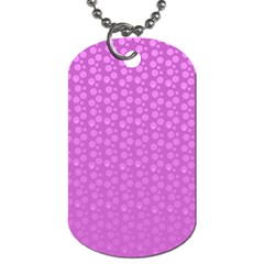 Background Polka Pink Dog Tag (Two Sides)