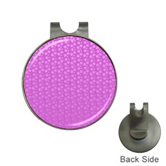 Background Polka Pink Hat Clips With Golf Markers