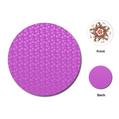 Background Polka Pink Playing Cards Single Design (Round)