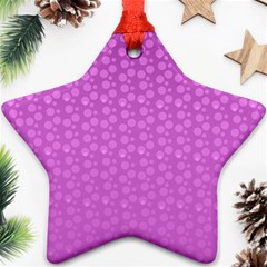 Background Polka Pink Star Ornament (Two Sides)