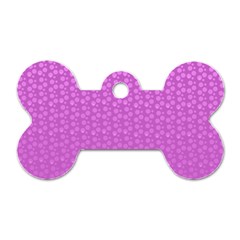 Background Polka Pink Dog Tag Bone (One Side)