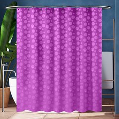 Background Polka Pink Shower Curtain 60  x 72  (Medium) 