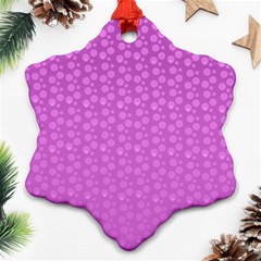 Background Polka Pink Ornament (Snowflake)