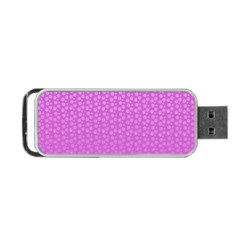 Background Polka Pink Portable USB Flash (One Side)