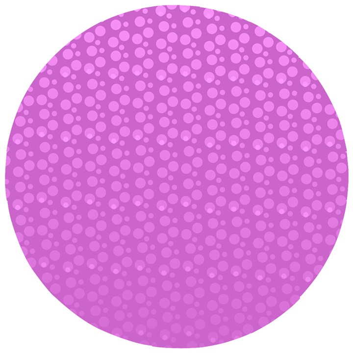 Background Polka Pink Wooden Puzzle Round