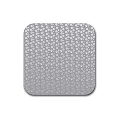 Background Polka Grey Rubber Coaster (square)  by HermanTelo