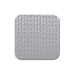 Background Polka Grey Rubber Square Coaster (4 Pack)  by HermanTelo