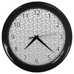 Background Polka Grey Wall Clock (black) by HermanTelo