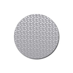 Background Polka Grey Rubber Coaster (round)  by HermanTelo