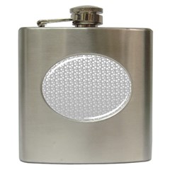 Background Polka Grey Hip Flask (6 Oz) by HermanTelo