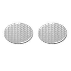 Background Polka Grey Cufflinks (oval) by HermanTelo