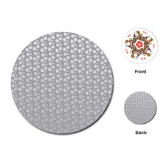 Background Polka Grey Playing Cards Single Design (round) by HermanTelo