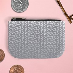 Background Polka Grey Mini Coin Purse