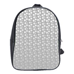 Background Polka Grey School Bag (large)