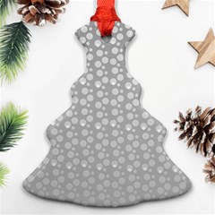 Background Polka Grey Christmas Tree Ornament (two Sides)