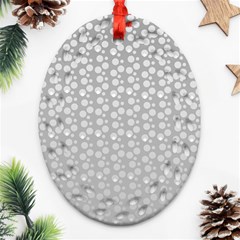 Background Polka Grey Ornament (oval Filigree)