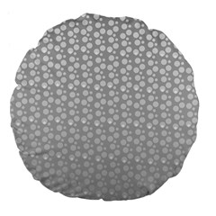 Background Polka Grey Large 18  Premium Flano Round Cushions by HermanTelo