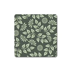 Flowers Pattern Spring Nature Square Magnet by HermanTelo