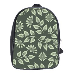 Flowers Pattern Spring Nature School Bag (large)