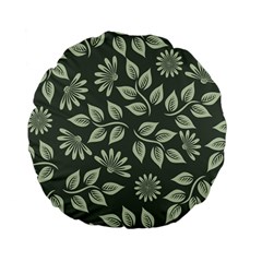 Flowers Pattern Spring Nature Standard 15  Premium Flano Round Cushions