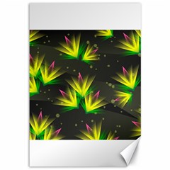 Floral Abstract Lines Canvas 12  X 18  by HermanTelo