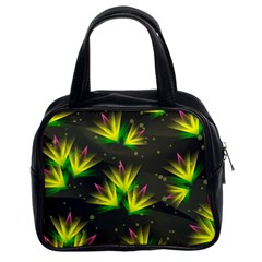 Floral Abstract Lines Classic Handbag (two Sides)