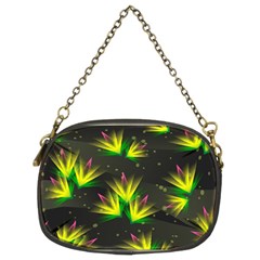 Floral Abstract Lines Chain Purse (two Sides)