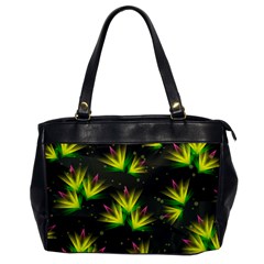 Floral Abstract Lines Oversize Office Handbag