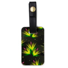 Floral Abstract Lines Luggage Tag (one Side)