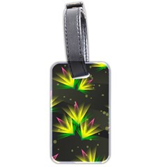 Floral Abstract Lines Luggage Tag (two Sides)