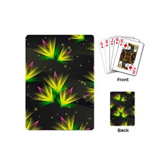 Floral Abstract Lines Playing Cards Single Design (mini)