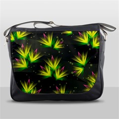 Floral Abstract Lines Messenger Bag