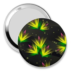 Floral Abstract Lines 3  Handbag Mirrors