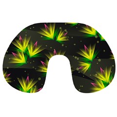 Floral Abstract Lines Travel Neck Pillow