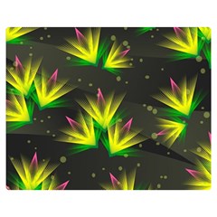 Floral Abstract Lines Double Sided Flano Blanket (medium) 