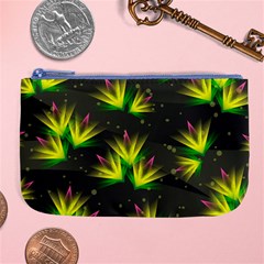 Floral Abstract Lines Large Coin Purse by HermanTelo