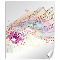 Music Notes Abstract Canvas 8  X 10 