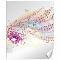 Music Notes Abstract Canvas 16  X 20  by HermanTelo