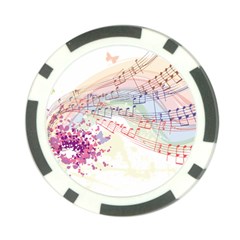 Music Notes Abstract Poker Chip Card Guard