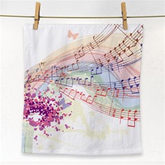 Music Notes Abstract Face Towel