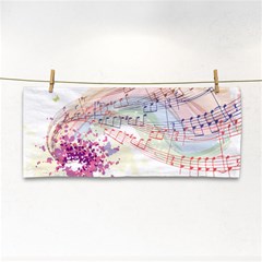 Music Notes Abstract Hand Towel by HermanTelo