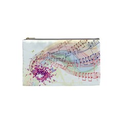 Music Notes Abstract Cosmetic Bag (small) by HermanTelo