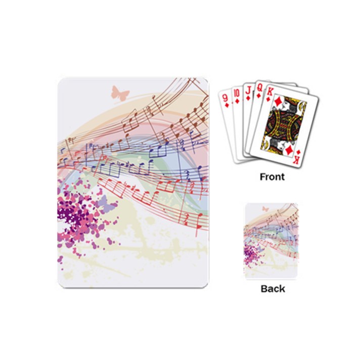 Music Notes Abstract Playing Cards Single Design (Mini)