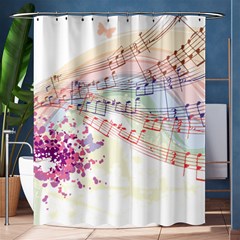 Music Notes Abstract Shower Curtain 60  X 72  (medium) 