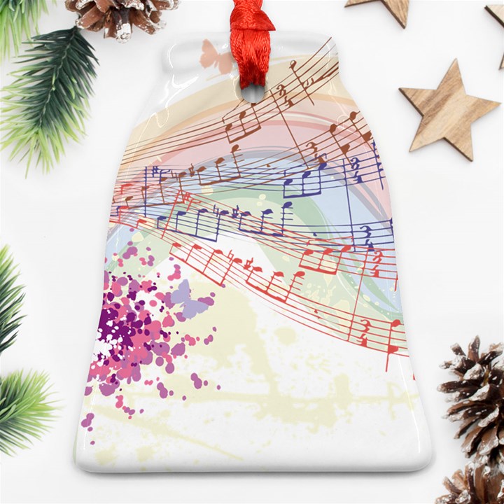 Music Notes Abstract Bell Ornament (Two Sides)