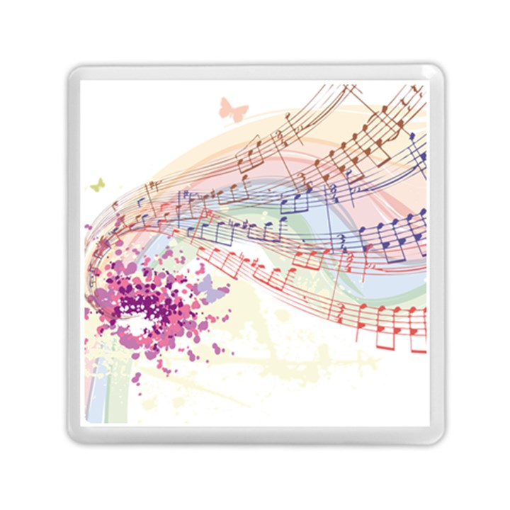 Music Notes Abstract Memory Card Reader (Square)