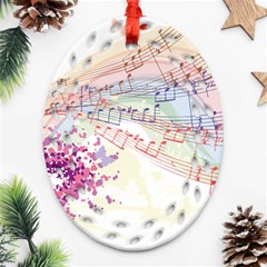 Music Notes Abstract Ornament (oval Filigree) by HermanTelo