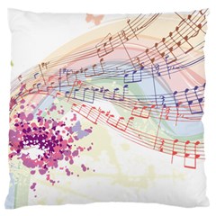 Music Notes Abstract Large Cushion Case (two Sides)