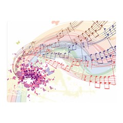 Music Notes Abstract Double Sided Flano Blanket (mini)  by HermanTelo