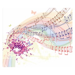 Music Notes Abstract Double Sided Flano Blanket (small) 